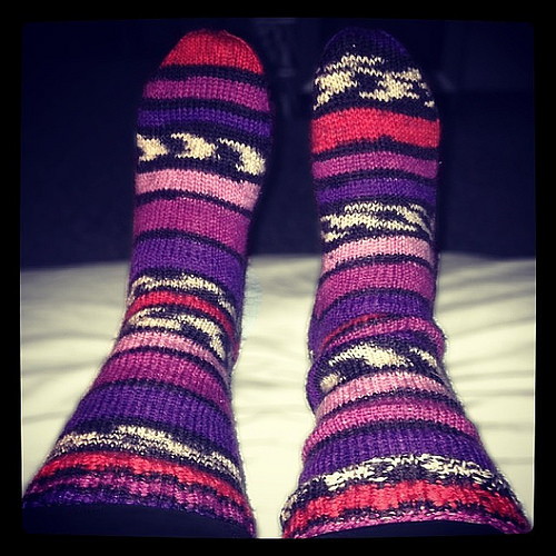 First pair of finished socks for 2014!